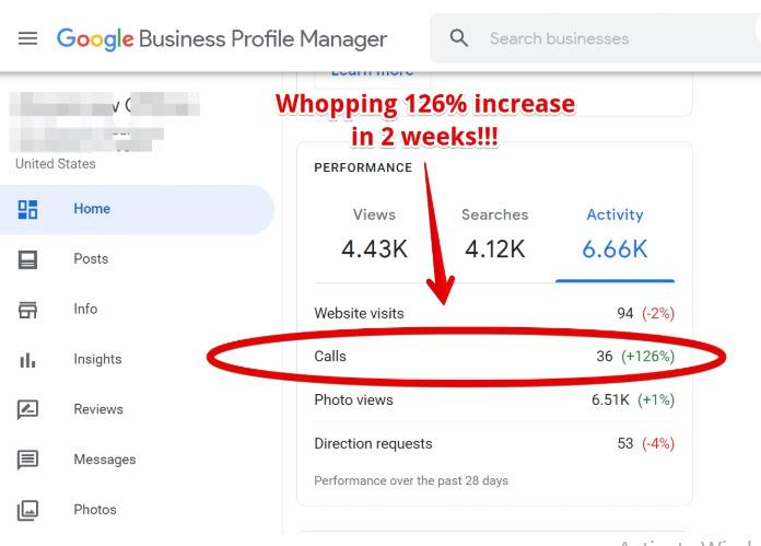 126% Increase in Calls via GMB Optimization
